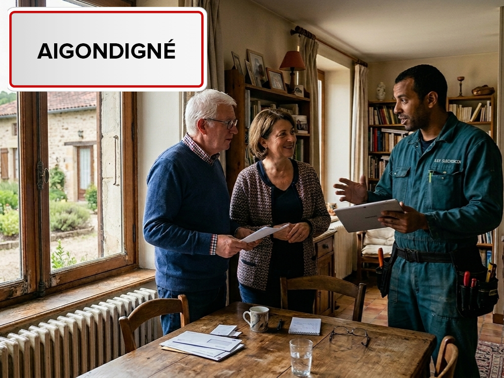 Installation de pompe à chaleur à Aigondigné (79370) dans les Deux-Sèvres